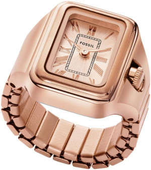 Zegarek Fossil ES5345 / Ring Rose Gold Stainless Steel 14mm / damski