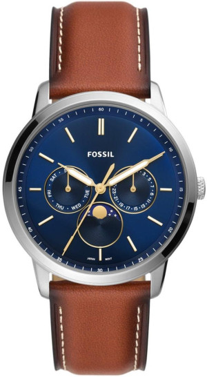 Zegarek Fossil FS5903 / NEUTRA MINIMALIST Moonphase Brown Leather Strap 42mm / męski