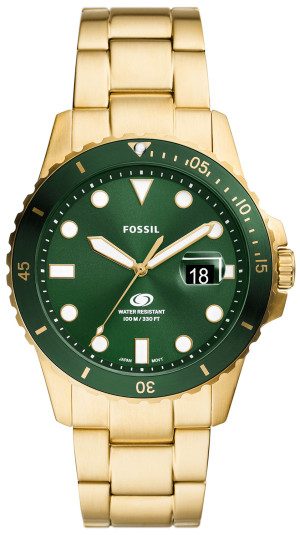 Zegarek Fossil FS6030 / BLUE Gold Stainless Steel 42mm / męski