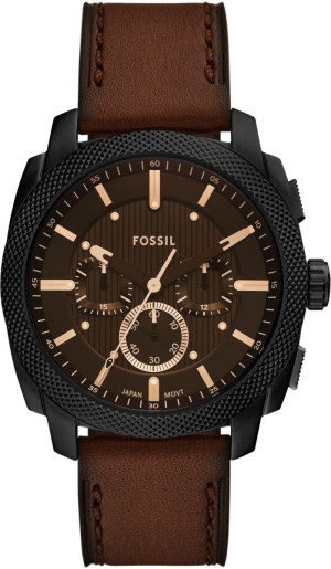 Zegarek Fossil FS6101 / Machine Chronograph Brown Leather Strap 44mm / męski
