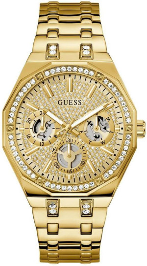 Zegarek Guess GW0960G2 / Gold kryptonite glitz / męski / bransoleta