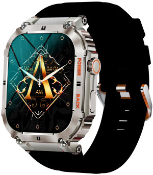 Zegarek Hagen HC71.111.534 / Smartwatch HC71 Srebrny na Czarnym Pasku / męski