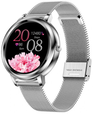 Zegarek Hagen HD11.111.1411 / Smartwatch HD11 srebrny / damski