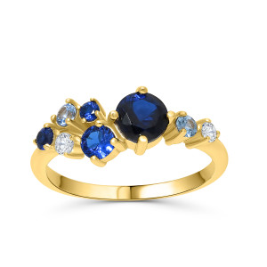 Biżuteria damska Harf M-471-P-YG-18-BLUE