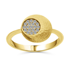 Pierścionek złoty z cyrkonią PIE113409 Harf