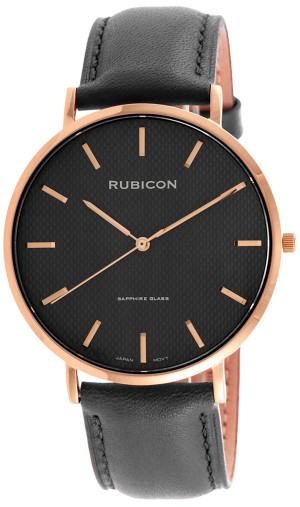Zegarek Rubicon RBN200 / RNCE48 różowe złoto czarny / męski