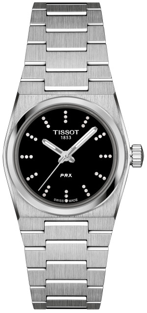 Zegarek Tissot T137.010.11.056.00 / PRX 25 Quartz Black 25mm / damski