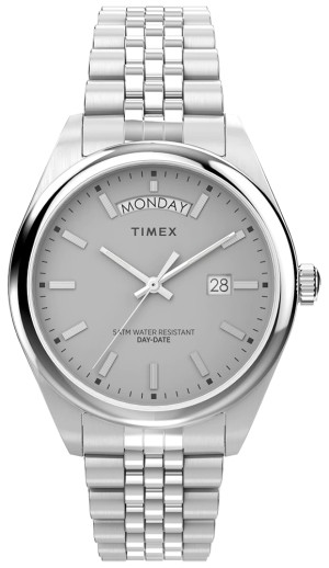 Zegarek Timex TW2V67900 / Legacy Day and Date 41mm Stainless Steel Bracelet / męski