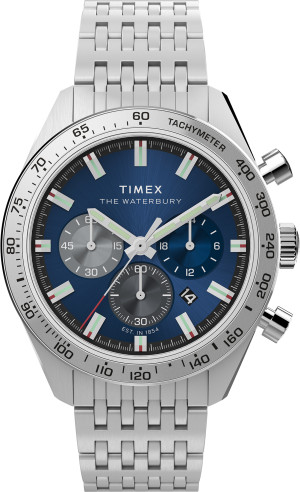 Zegarek Timex TW2Y18500 / Waterbury Traditional Chronograph 41mm Stainless Steel Bracelet / męski