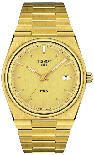 Zegarek Tissot T137.410.33.021.00 / PRX 40 Quartz Gold 40mm / męski