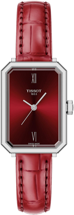 Zegarek Tissot T160.110.16.423.00 / SRV 30mm Red Dial Leather Strap / damski