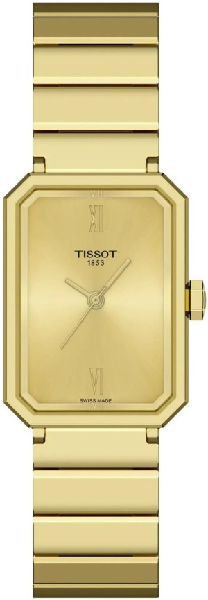 Zegarek Tissot T160.110.33.023.00 / SRV 30mm Gold Dial Gold Steel Bracelet / damski