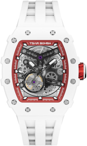 Zegarek Tsar Bomba TB8208C-08 / Elemental Ceramic Automatic White / męski