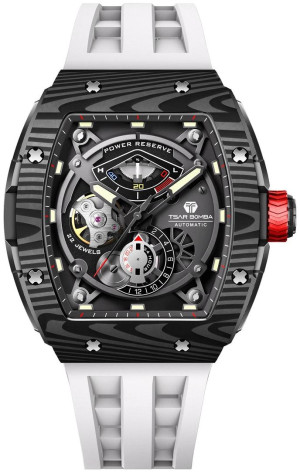 Zegarek Tsar Bomba TB8210CFII-02 / Elemental Carbon Fiber Automatic Black White / męski