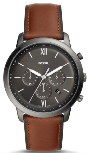Zegarek Fossil FS5512 / NEUTRA CHRONO Brown Leather Strap 44mm / męski