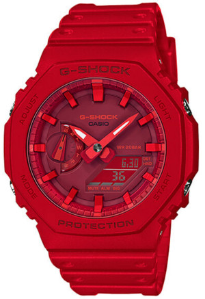 Zegarek Casio G-SHOCK GA-2100-4AER / Octagon Red "CasiOak" Carbon Core Guard / męski