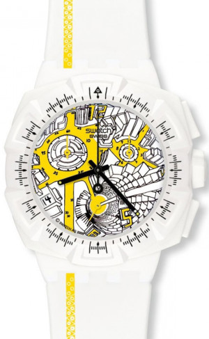 Zegarek Swatch SUIW410 / STREET MAP YELLOW / męski / pasek
