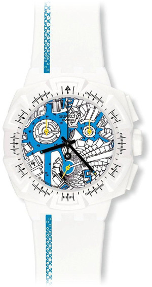 Zegarek Swatch SUIW412 / STREET MAP AZURE / męski / pasek
