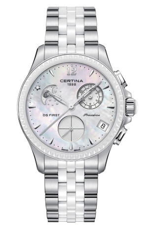 Zegarek Certina DS First Lady Ceramic Chrono Moon Phase C030.250.11.106.00 (C0302501110600)