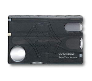 Victorinox SwissCard Nailcare 0.7240.T3 Czarna transparentna SwissCard ze szklanym pilniczkiem do paznokci 07240T3