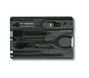 Victorinox SwissCard Classic 0.7133.T3 Czarna transparentna SwissCard z 10 funkcjami 07133T3
