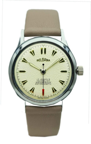 Zegarek DELBANA z lat 50-tych z giloszem