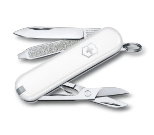 Nóż Victorinox Classic SD 0.6223.7G Mały biały scyzoryk z nożyczkami i śrubokrętem 062237G