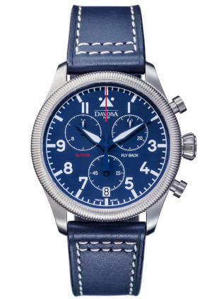 Zegarek Davosa Aviator Chrono Flyback 162.499.45 (16249945) CZARNY PASEK