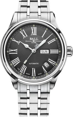 Zegarek Ball Trainmaster Roman NM1058D-S4J-GY (NM1058DS4JGY)