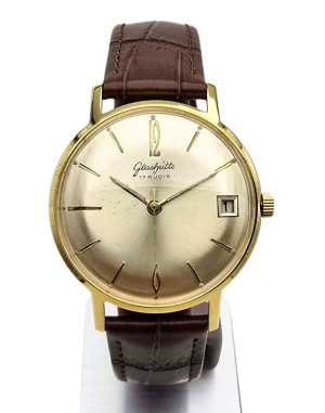 Piękny pozłacany Glashutte17 rubis koniec lat 60. - idealny stan!