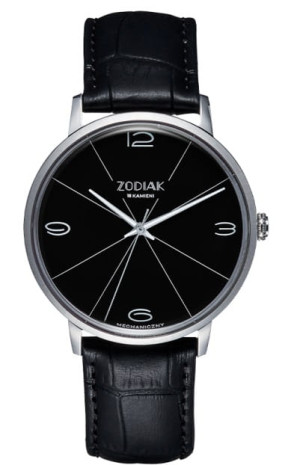 Zegarek Błonie Zodiak Mechaniczny Czarny 5PB017 Q-249 (5906391993561) szafirowe szkło