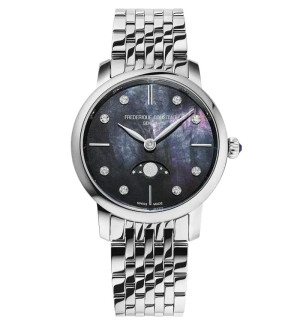 Zegarek Frederique Constant Classics Slimline Ladies Moonphase FC-206MPBD1S6B (FC206MPBD1S6B)