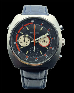 Męski stalowy LONGINES VALJOUX 72 chronograf z 1969r.