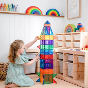 Klocki magnetyczne dla dzieci Rainbow Creative Pack 102 el. Connetix- sklep z zabawkami online