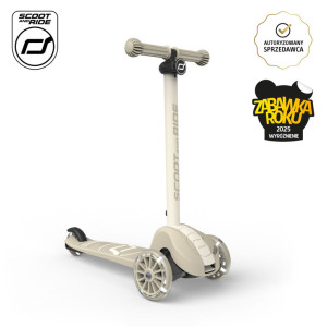 SCOOTANDRIDE Highwaykick 3S Hulajnoga z systemem sterowania 2w1 i kółkami LED składana 3+ Ash- sklep z zabawkami online