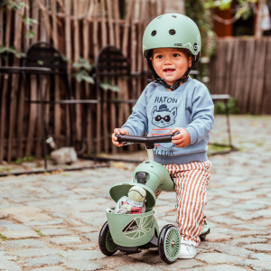 Jeździk i hulajnoga 2 w 1 zamykany schowek zielona linia Highwaykick 1 Lifestyle Scoot & Ride- sklep z zabawkami online