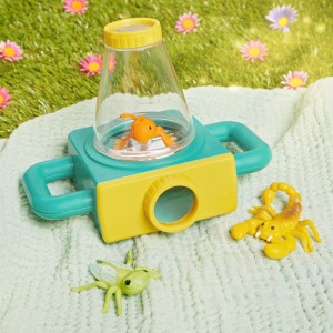Zestaw dwustronny mikroskop dla dzieci z figurkami owadów Itty-Bitty Microscope B.Toys- sklep z zabawkami online