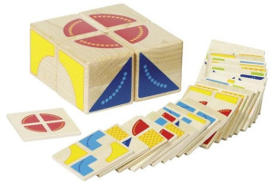 Zabawa logiczna, Kubus, 4 klocki, 26 wzorów- sklep z zabawkami online