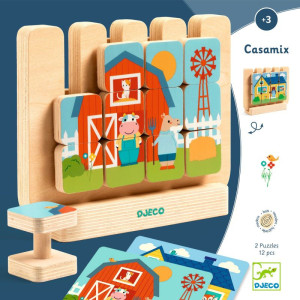 Drewniana układanka CASAMIX DJ01618- sklep z zabawkami online