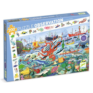 Puzzle obserwacja SEKRETY MORZA 200 elem. DJ07460- sklep z zabawkami online