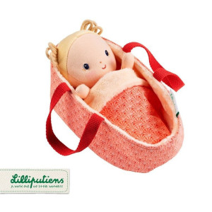 Lilliputiens Lalka dzidziuś w koszyczku z ubrankiem i kocykiem Anais- sklep z zabawkami online