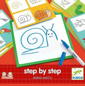 Nauka rysowania zwierzątek krok po kroku Eduludo Djeco- sklep z zabawkami online