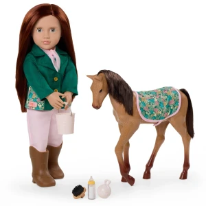 Lalka Philippa 46 cm dżokejka ze źrebakiem i akcesoriami Our Generation BD31847- sklep z zabawkami online