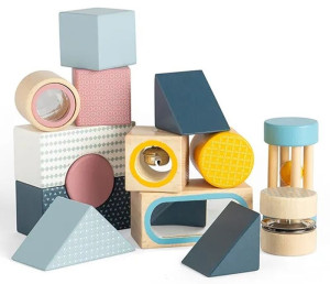 Drewniane klocki sensoryczne Bigjigs- sklep z zabawkami online