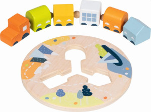 Układanka pociąg do przeciągania Goki- sklep z zabawkami online