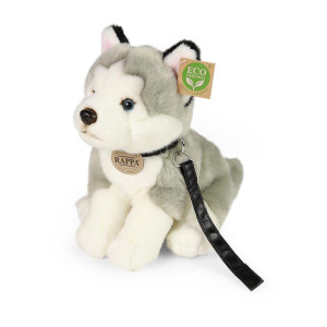 Pluszowy pies Husky na smyczy 28 cm Rappa- sklep z zabawkami online
