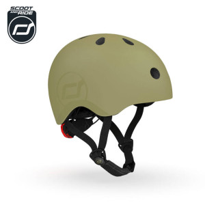 SCOOTANDRIDE Kask S-M dla dzieci 3+ Olive- sklep z zabawkami online