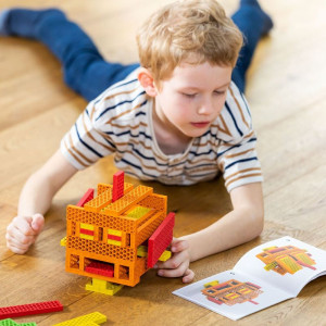 Klocki dla dzieci Rdzawy Robot Mini Box Bioblo 40 elementów- sklep z zabawkami online