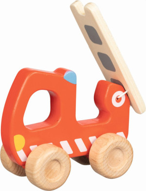 Drewniany wóz strażacki z drabiną Goki- sklep z zabawkami online