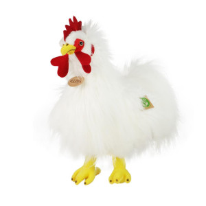 Pluszowy biały kogut 33 cm Rappa ECO-FRIENDLY- sklep z zabawkami online